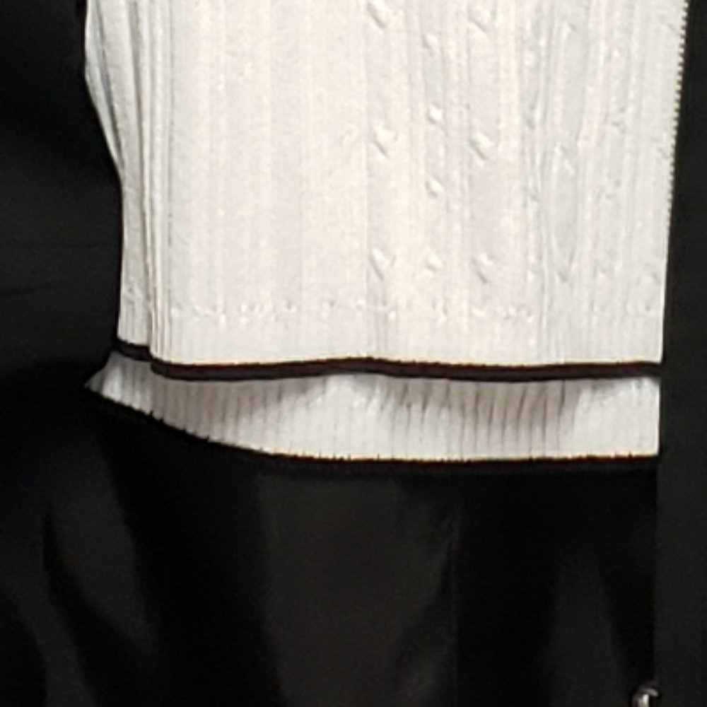🍁Versatile, soft stretchable sleevless white top with black trim waist. - Picture 5 of 7